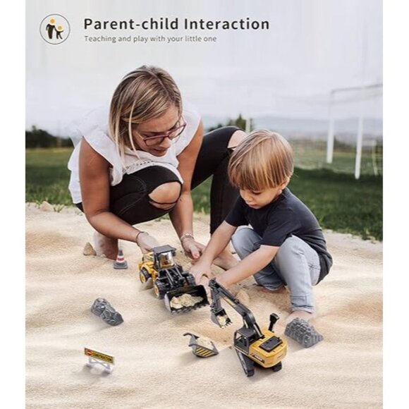 Construction Toys Excavator set Geyiie Toys Tractors for Boys Girls NEW - Picture 5 of 5